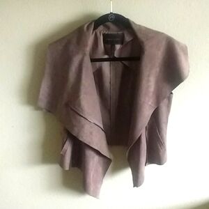 BCBG Suede Asymmetrical Vest